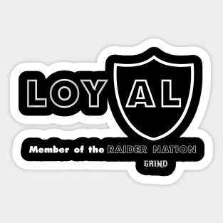 Raiders Loyalty (Dark Colors) Sticker